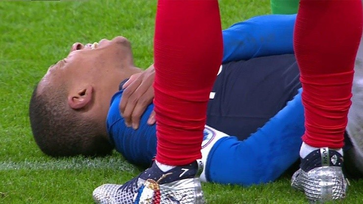 El dolor de Kylian Mbappé.