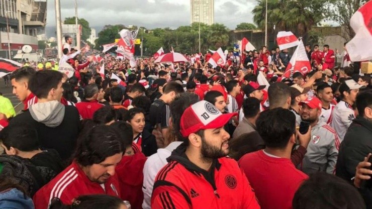 Los hinchas de River se hicieron sentir.