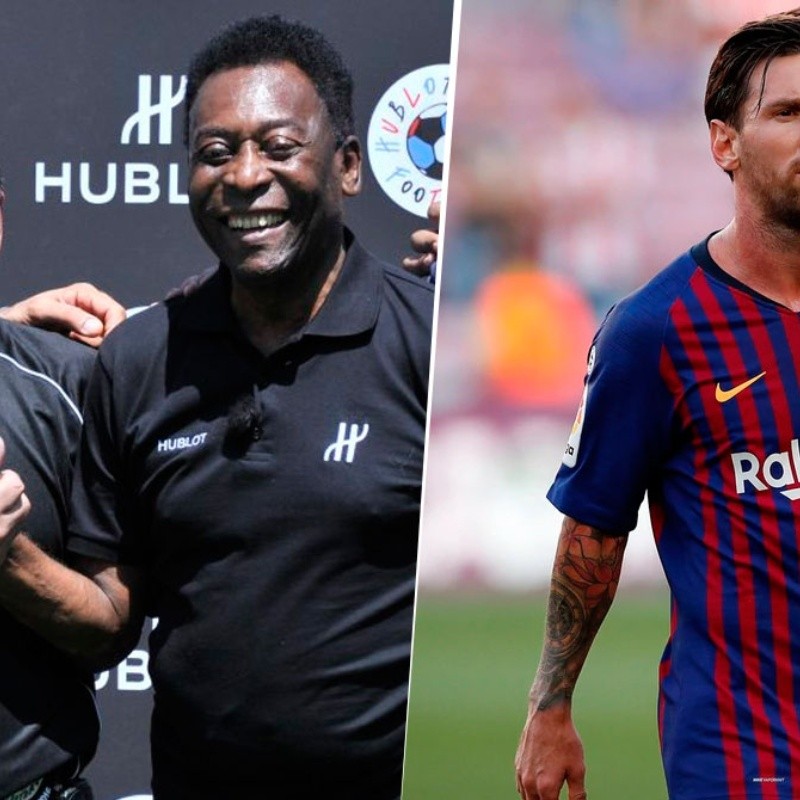 Con un palo para Messi, Pelé le tiró todos los elogios a Maradona