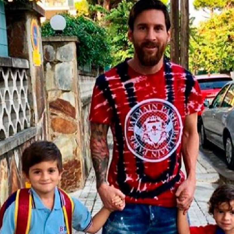 Sánguche de Messi: Leo subió una hermosa foto familiar junto a Mateo y Thiago