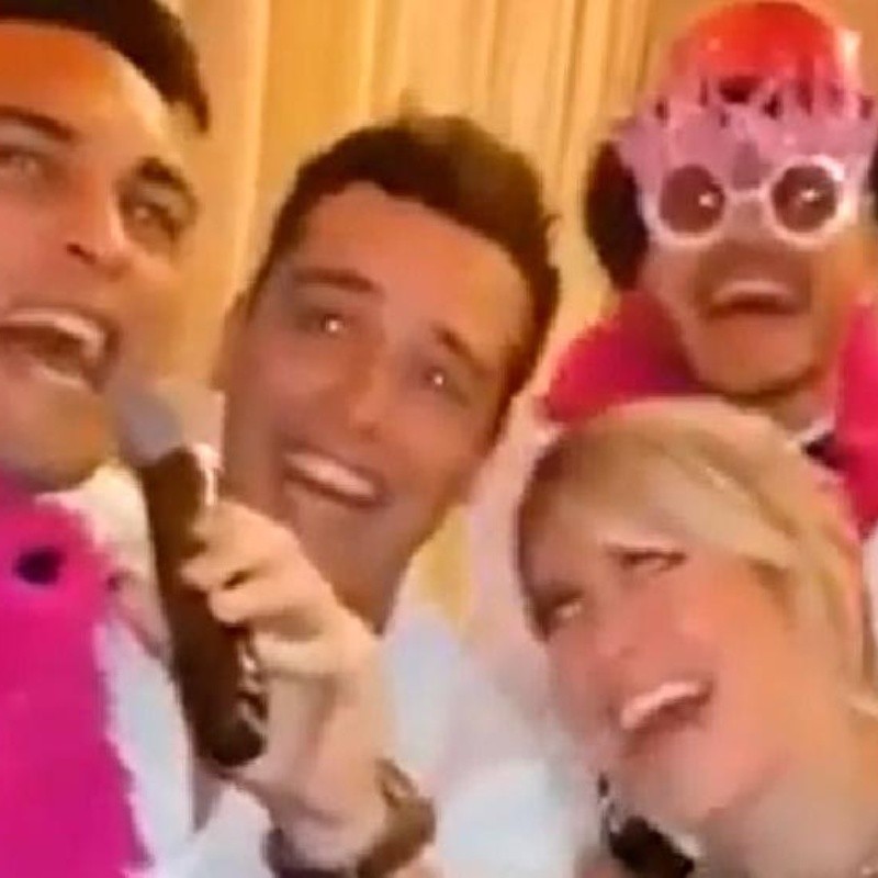 En el cumpleaños de Wanda, Lautaro Martínez cantó Damas Gratis y Mauro Icardi tocó el rallador