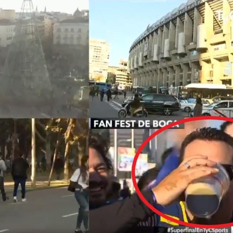 Previa a lo Boca: tenía un vaso lleno de Fernet, lo desafiaron a tomarse todo y este hincha no dudó