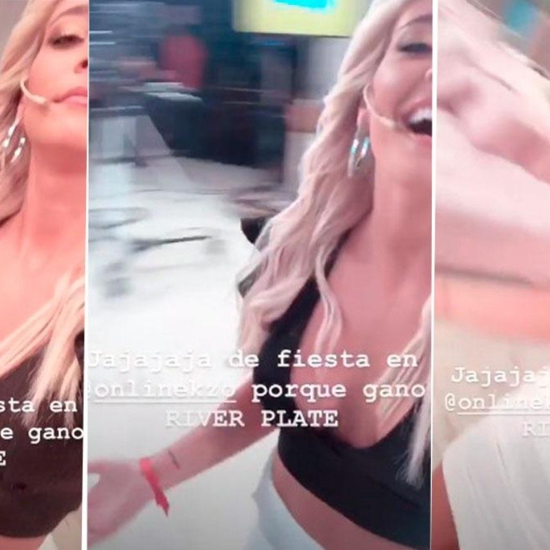 Sol Pérez arrancó el día bailando y de fiesta porque River ganó la Copa Libertadores