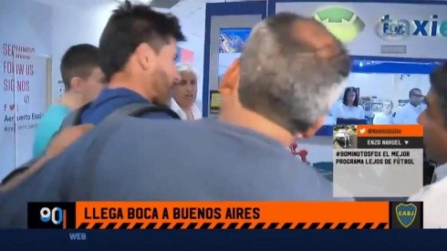 Pablo Pérez al llegar a Argentina.