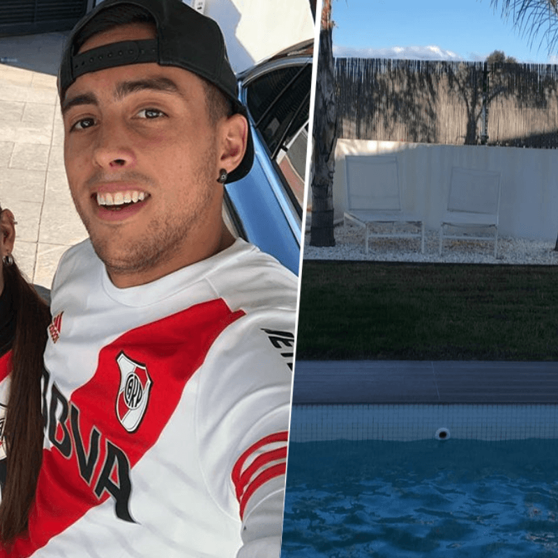 Se la re jugó (?): Funes Mori se tiró a la pileta por el River campeón