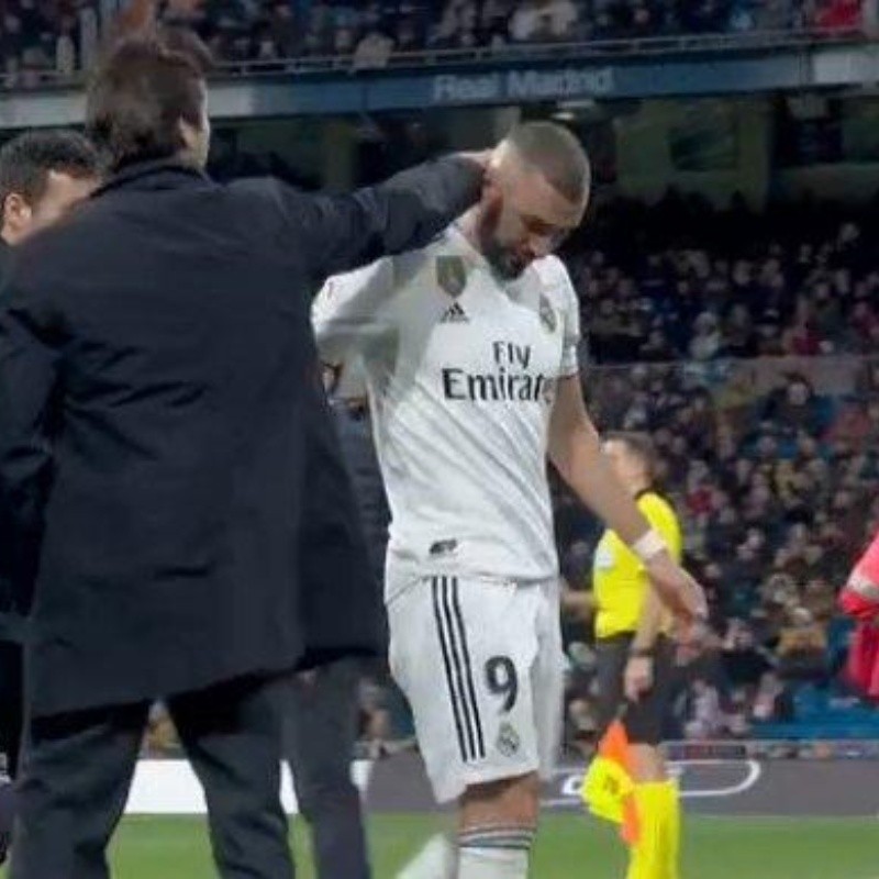 Benzema se fue lesionado y encendió las alarmas en Real Madrid