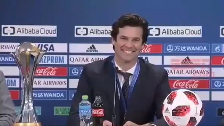 Solari se encontró a un excompañero de River en plena conferencia