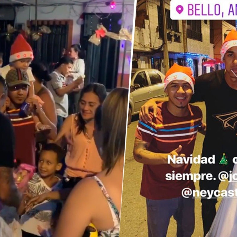 Él más generoso: Sebastián Villa fue Papá Noel para los chicos de su barrio en Colombia