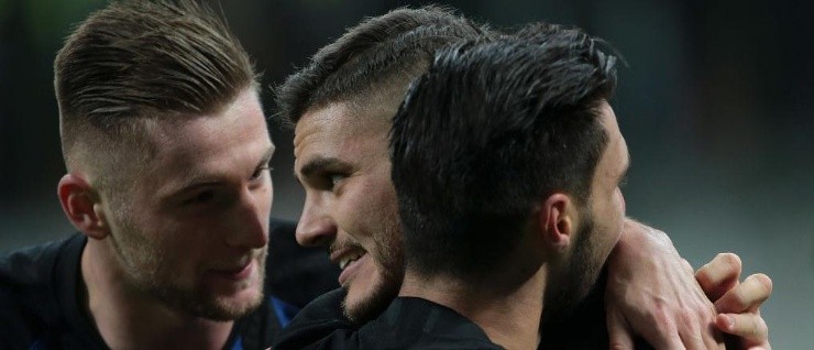 LOS APUNTADOS. Škriniar e Icardi en Inter (Foto: Getty).