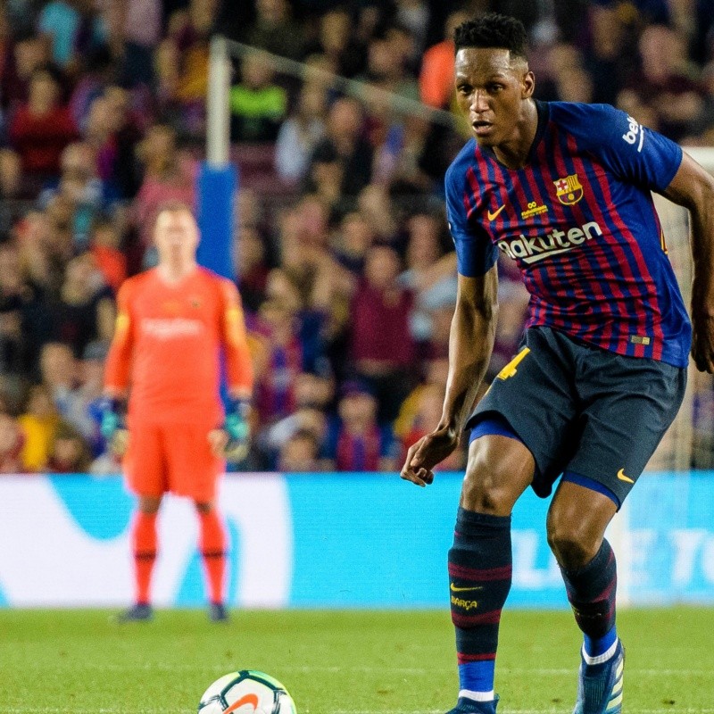 El Barcelona se acordó de Yerry Mina