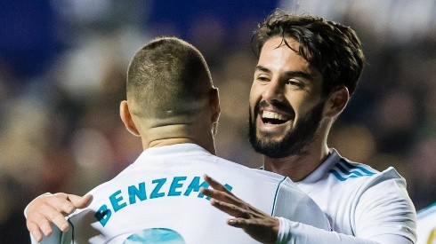 Karim Benzema e Isco, juntos.