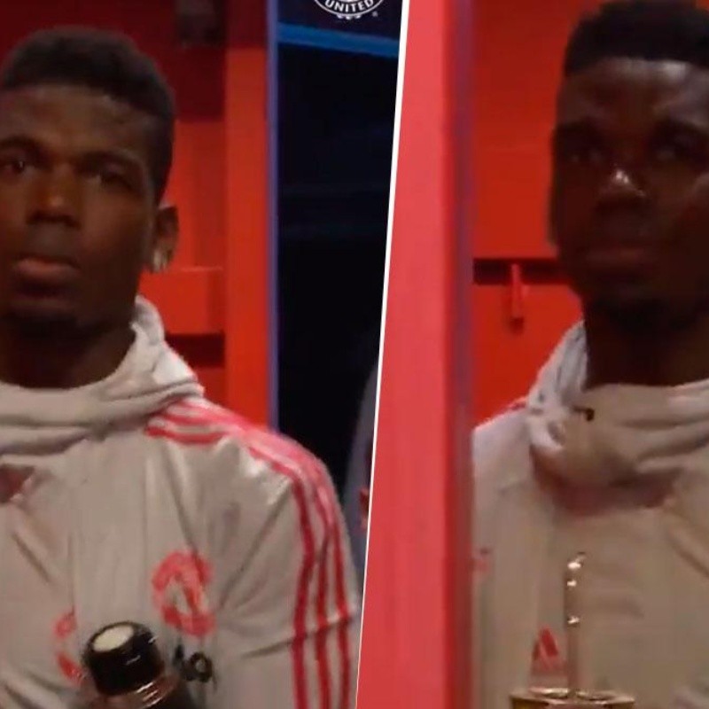 Más argentino que el dulce de leche: Pogba entró a Old Trafford tomando mate