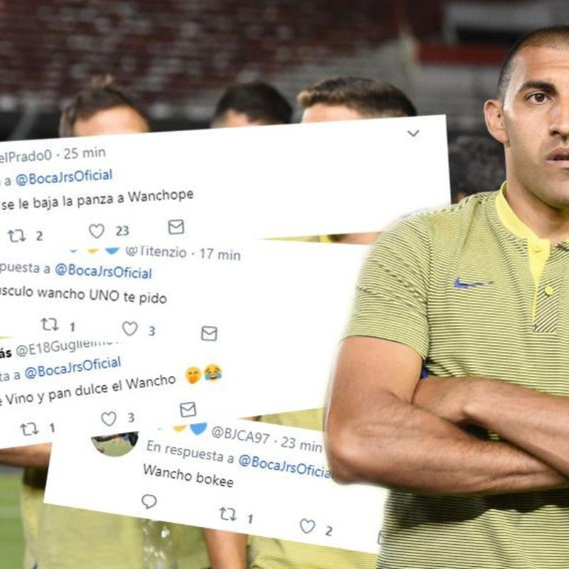 Todos se burlan de Wanchope por una foto que subió Boca a Twitter