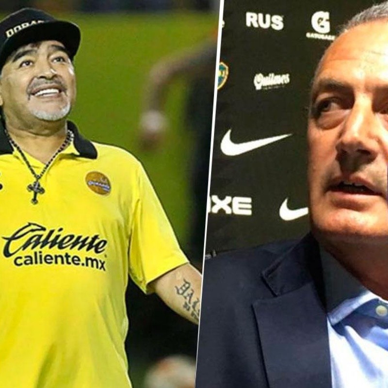 Tiene el apoyo de Dios: Maradona bancó a las piñas a Alfaro