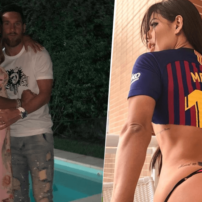 Antonella Roccuzzo se va a enojar: Miss Bum Bum no para de mostrar el tatuaje de Messi