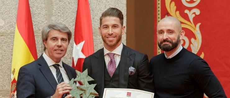 Sergio Ramos recibió hoy el Premio Siete Estrellas de la Comunidad de Madrid (Foto: Getty).