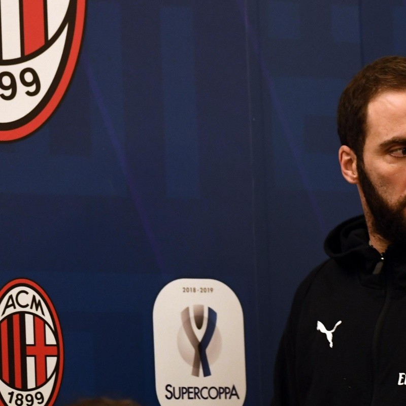 Higuaín se pierde de los partidos más importantes del año para el Milan