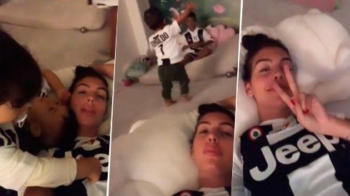 Orgullo por papá: Georgina mostró como la familia Ronaldo alienta a la Juventus