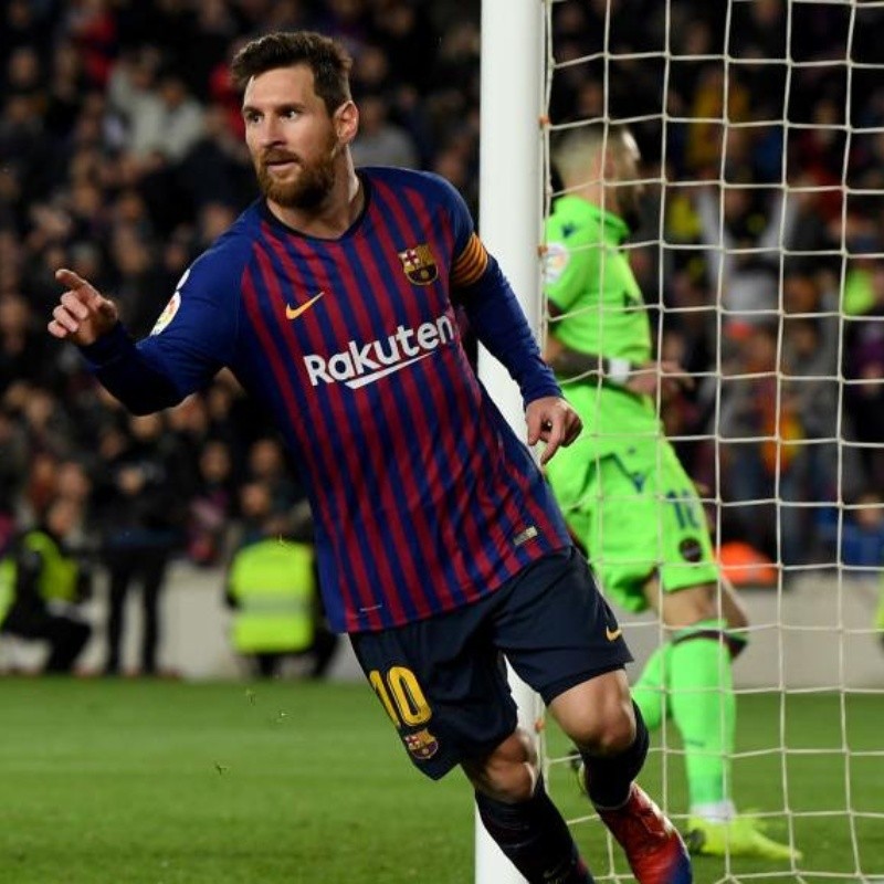 Messi se la picó en la cara al arquero del Levante y puso el 3 a 0 para el Barcelona