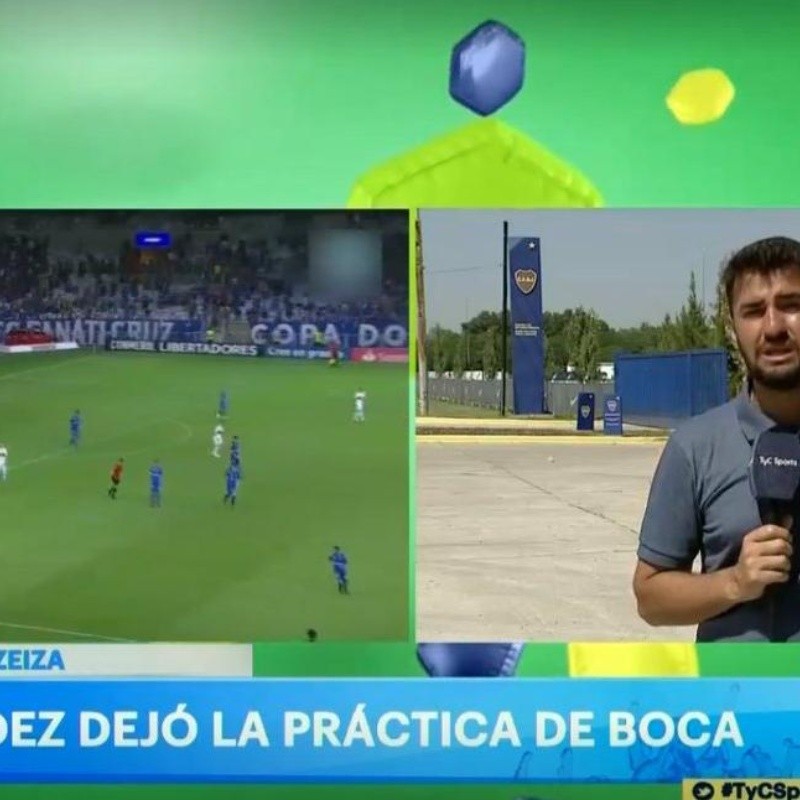 TyC Sports: Nández se fue de la práctica de Boca