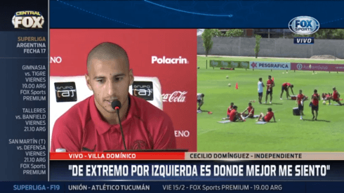 Cecilio Domínguez no le teme al fútbol argentino: "En México también decían que me iba a costar"