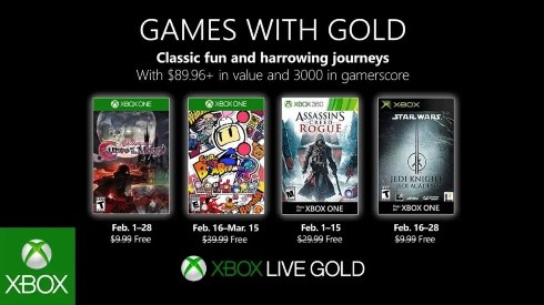 Xbox Games with Gold para febrero