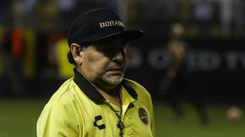 Diego Maradona, técnico de Dorados de Sinaloa.