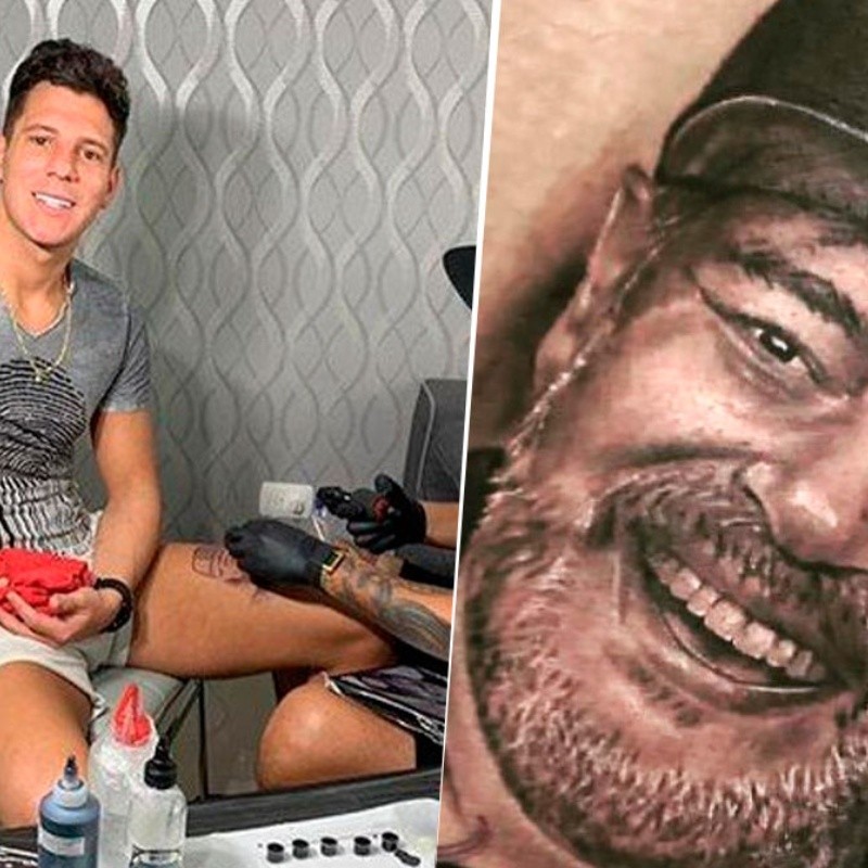 Mucho Internet por hoy: el arquero de Dorados se tatuó ¡la cara de Maradona!