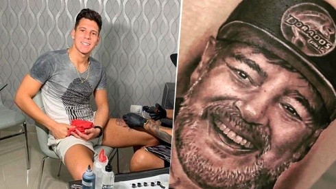 Mucho Internet por hoy: el arquero de Dorados se tatuó ¡la cara de Maradona!