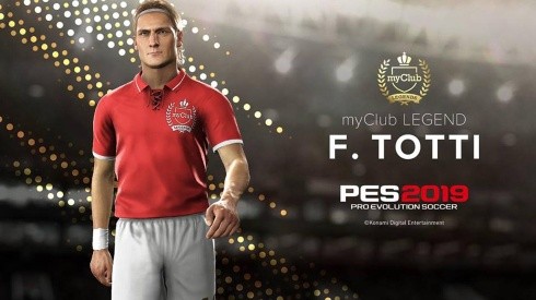 PES 2019: Il Capitano Francesco Totti regresa a My Club en el Data Pack 4.0