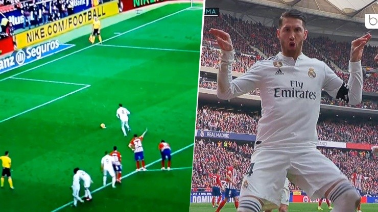 Sergio Ramos marcó de penal y festejó con el baile más raro de todos