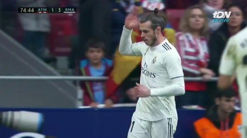 Bale clavó el 3-1 y le hizo un corte de mangas a la afición del Atlético Madrid