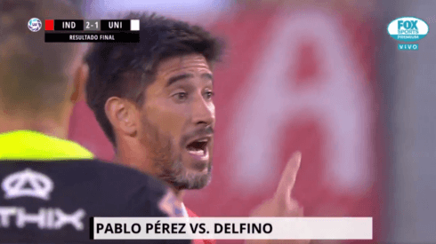 Pablo Pérez se cruzó feo con Delfino adentro de la cancha: "Acá te hacés el vivo, afuera no"