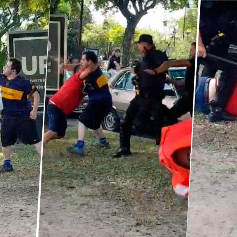 El hincha de Boca qué pasó por el Monumental ¡termino a las piñas con uno de River!