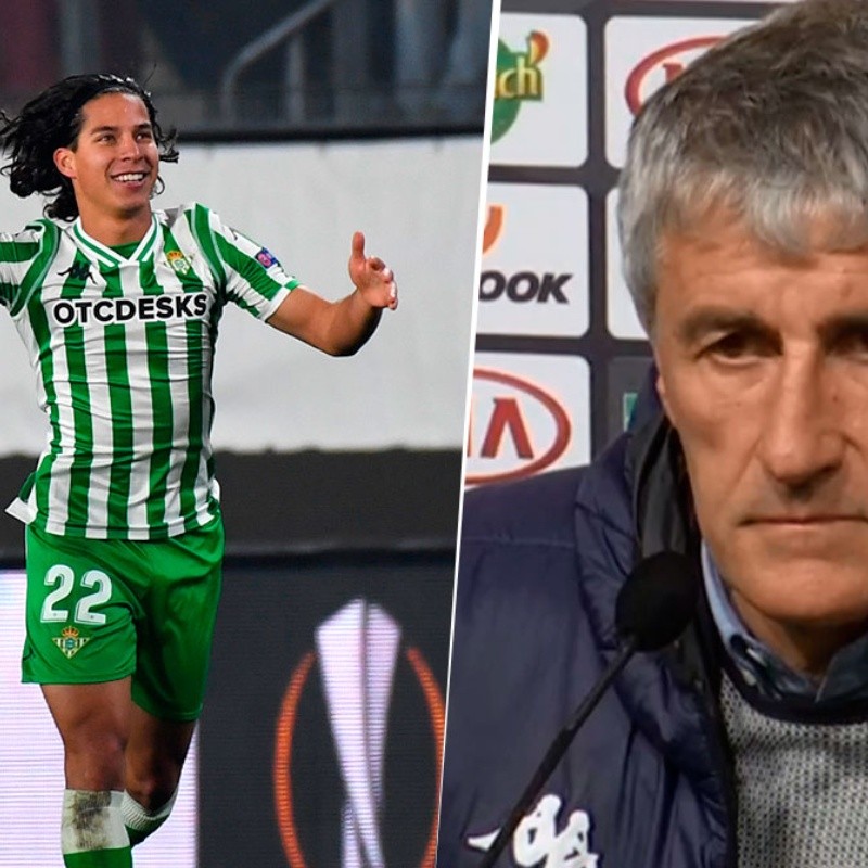 Lainez fue el héroe de la noche pero el DT del Betis contó qué no le gustó de él