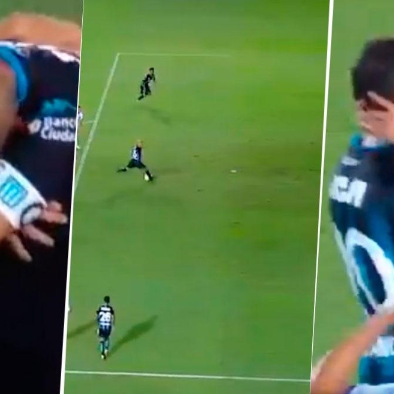 Lisandro hizo el primero de Racing y se fue corriendo a darle un beso a Coudet