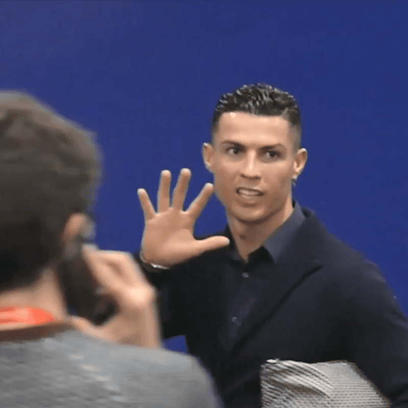 Muy enojado: así se marchó Cristiano Ronaldo del Wanda Metropolitano