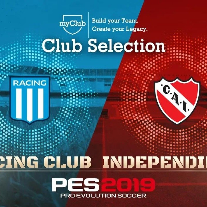 El clásico entre Independiente y Racing también se vive en el PES 2019