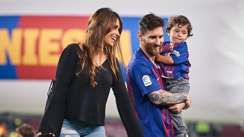 Foto de Antonella Roccuzzo junto a Lionel Messi.