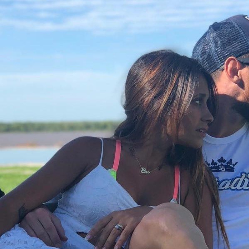 Antonella Roccuzzo se disfrazó para Messi y Leo subió la foto con un emoji