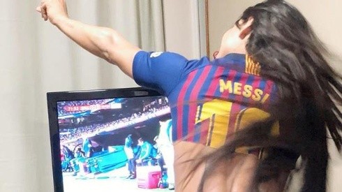 Antonella Roccuzzo se va a enojar: Miss Bumbum subió foto en ropa interior para Messi y Barcelona