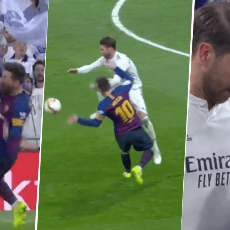 Sergio Ramos lo puso a Messi, lo dejó sangrando y La Pulga se re calentó