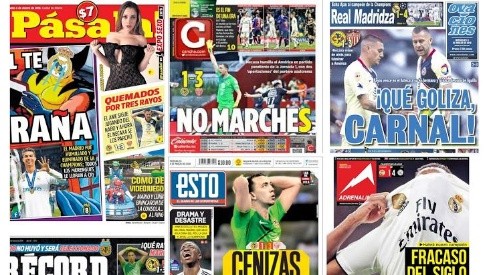 Las portadas de la derrota ante Necaxa