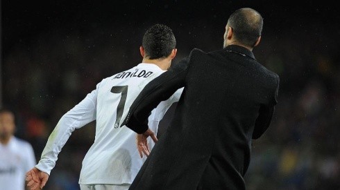 Cristiano empujó a Guardiola en un Madrid - Barcelona. ¿Se reunen?