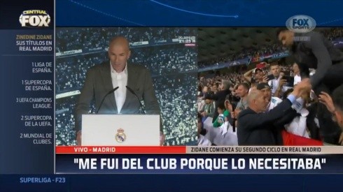 Zidane en conferencia de prensa.