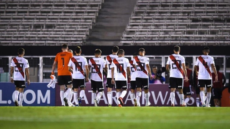 SIN GENTE. River jugó a puertas cerradas por la sanción de Conmebol (Foto: Getty).