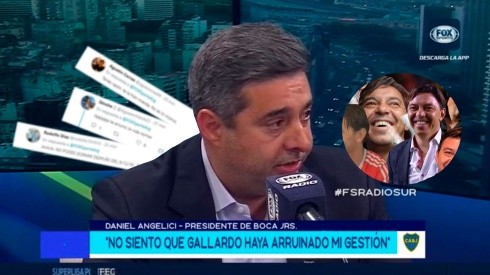 Angelici en Fox Sports: "No siento que Gallardo haya arruinado mi gestión"