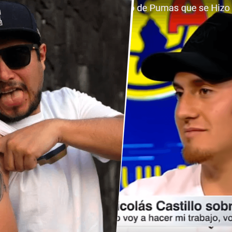 La reacción de Nico Castillo cuando le preguntaron sobre el fanático de Pumas que se lo tatuó