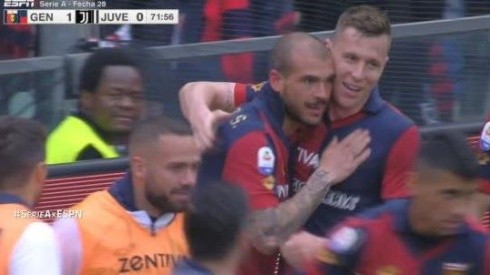 Un minuto después de debutar con Genoa, le pegó un mazazo a la Juventus