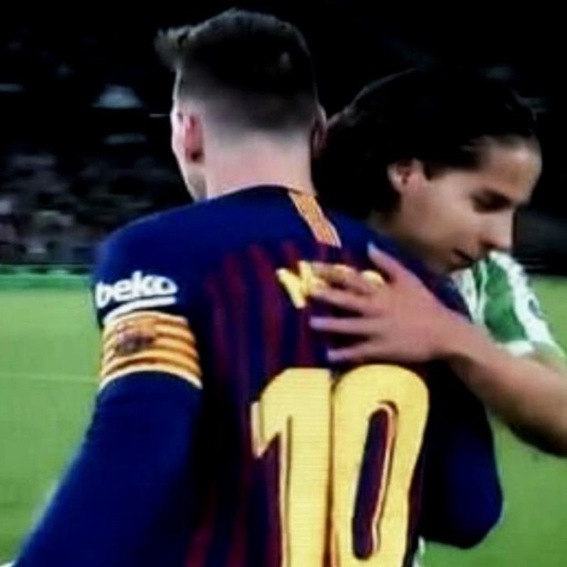 La foto de Lainez con Messi que no olvidará nunca en su vida